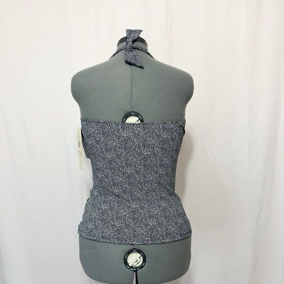 Profile By Gottex NWT Sz 14 Black White Colette V-Neck Halter Tankini Swim Top - Picture 9 of 13